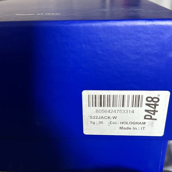 NWB P448 Jack Leopard Print Hologram Low Top Sneakers - Picture 10 of 14